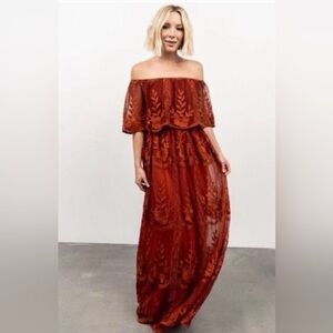 Baltic Born Leon dress maxi lace off shoulder sz 3xl new without tags